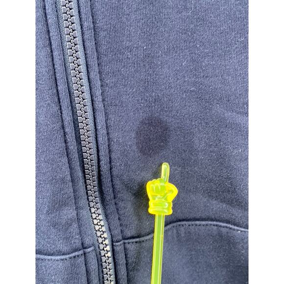 EA7 EMPORIO ARMANI Men's Navy Blue Zip-Up Hooded Sweater SZ L - Picture 4 of 11